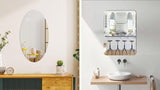 Combo of Oval Shape & Square Shape Mirror (Pack of 2)