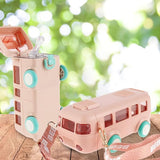 Contemporary 2-in-1 Toy Bus for Kids with Water Bottle,Bus Shaped with Movable Wheels Drinking Water Bottle for School | Picnic Bottle | Sipper Bottle Leak Proof