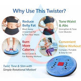 Twist & Slim Waist Twister Disc, Abdominal Exerciser, Body Toner, Fat Burner