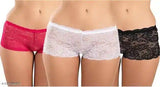 Net Briefs for Women (Multicolor, XXL) (Set of 3)